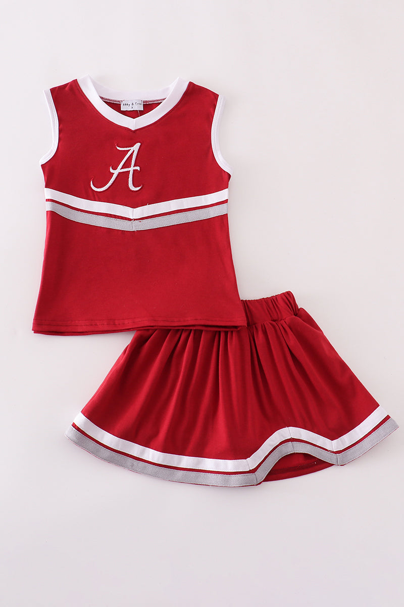 Alabama embroidery cheerleader skorts set