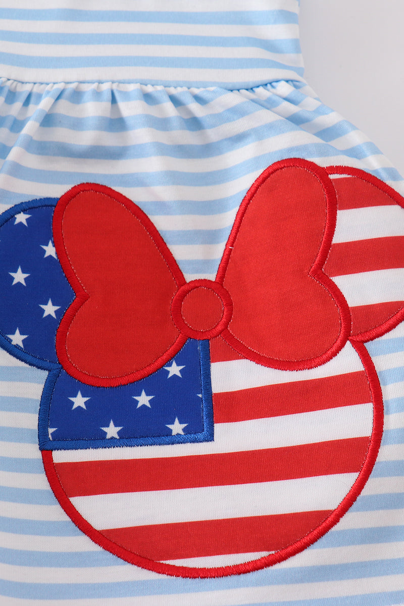 Blue&red character applique bloomer set