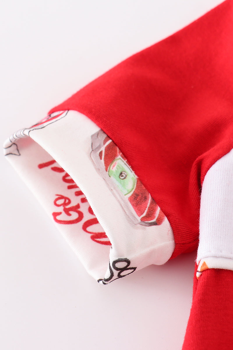 Red go dawgs embroidery boy bubble