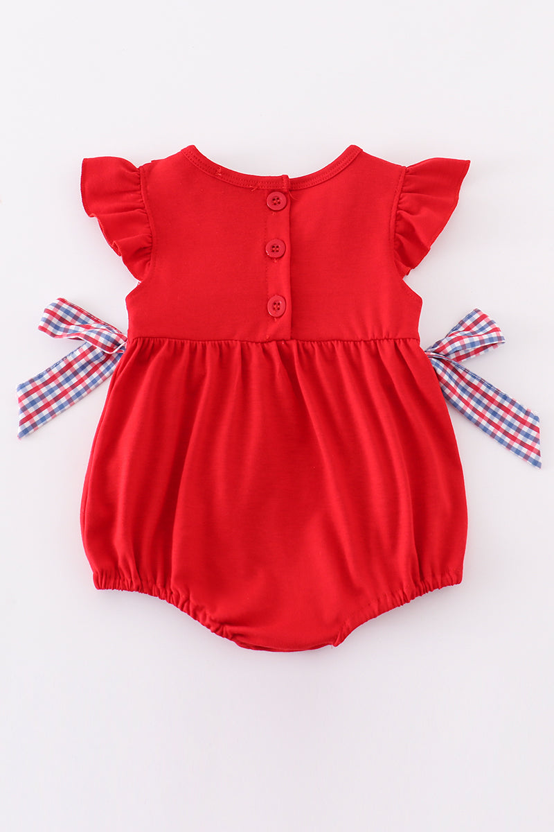 Red ole miss embroidery girl bubble