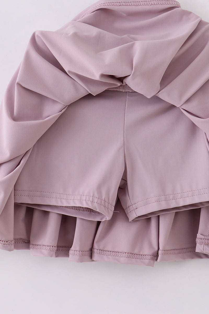 Purple yoga fabric girl skorts