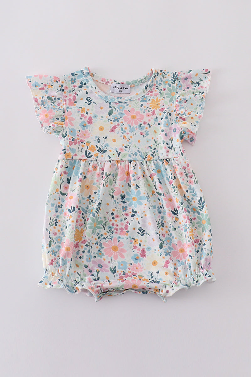 Spring Blossom Print Ruffle Bubble