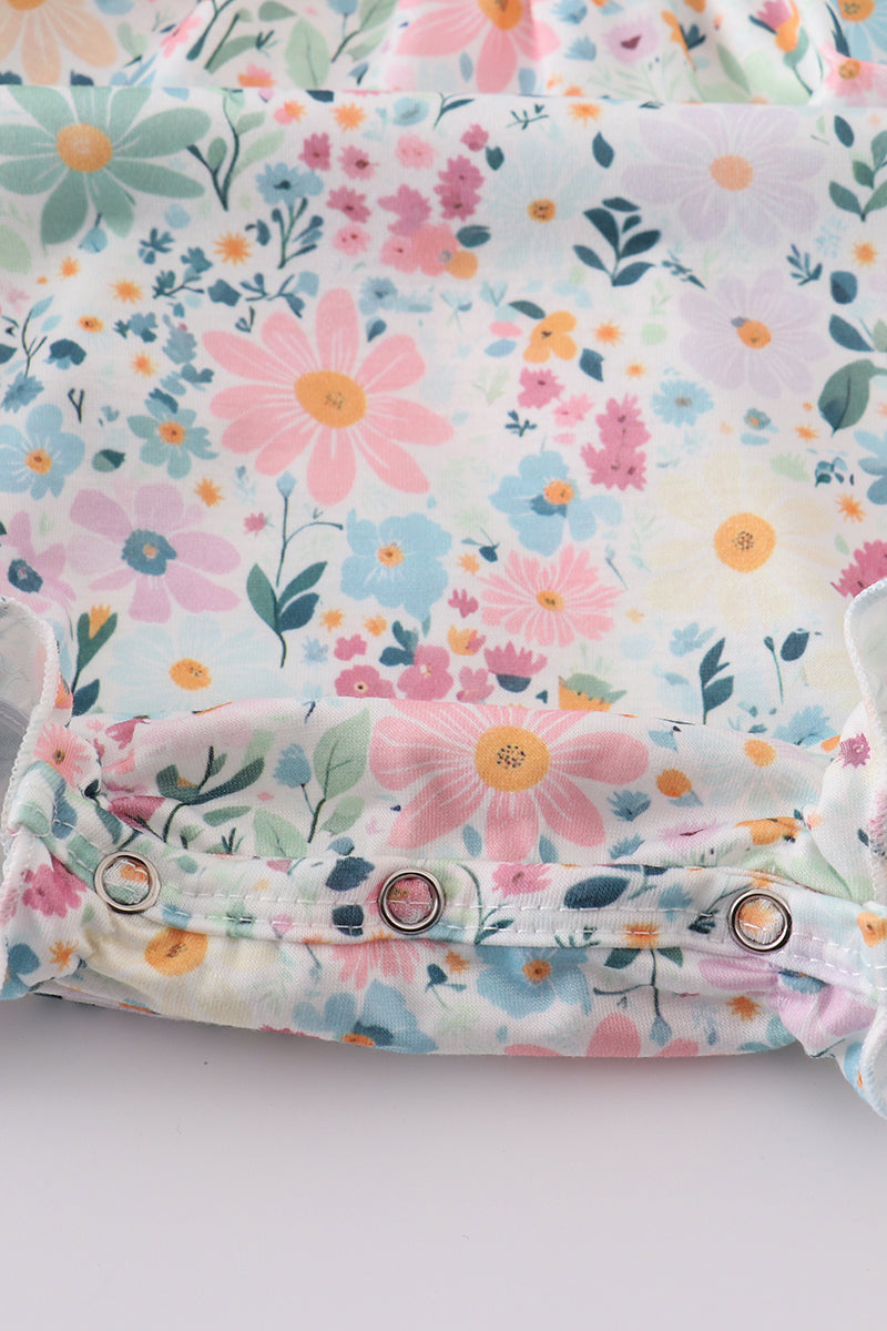 Spring Blossom Print Ruffle Bubble