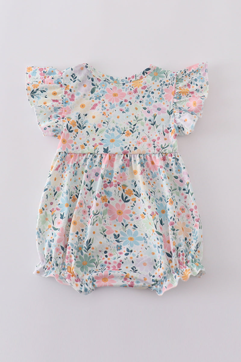Spring Blossom Print Ruffle Bubble