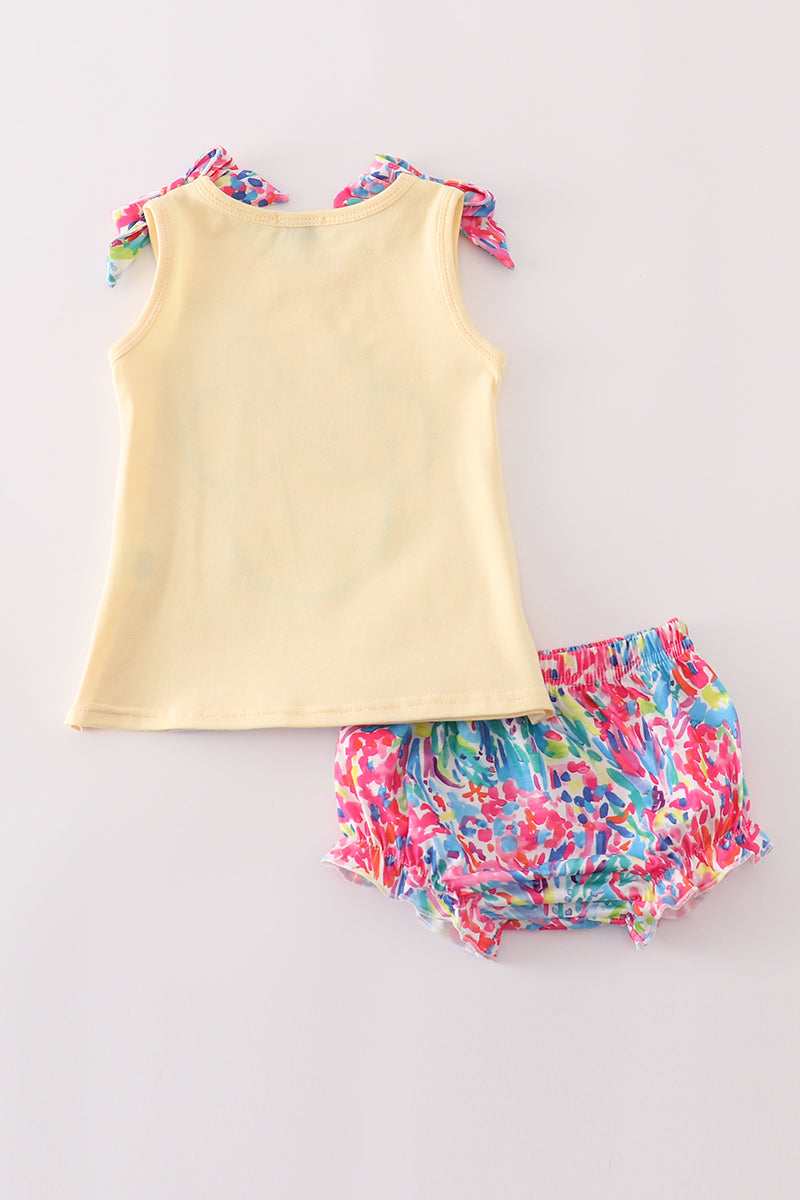 Yellow character carnival whirl bloomer set