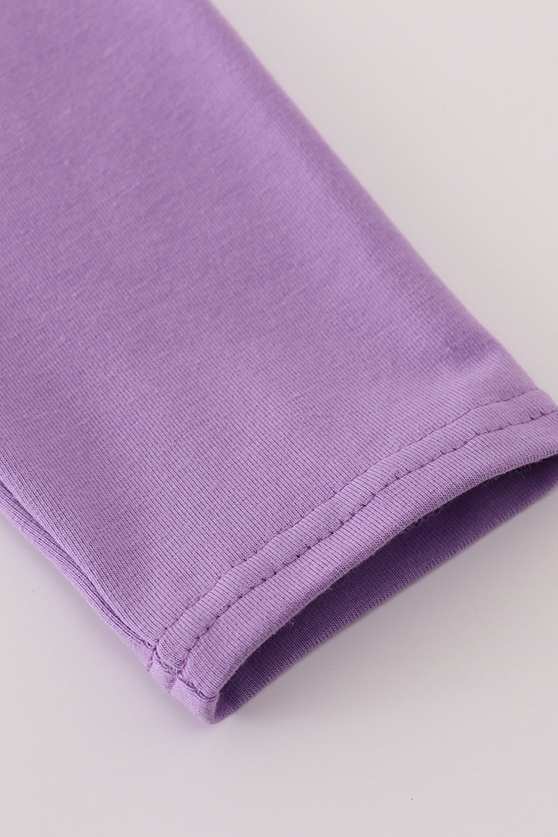 Purple gold LSU geaux tiger sequin top