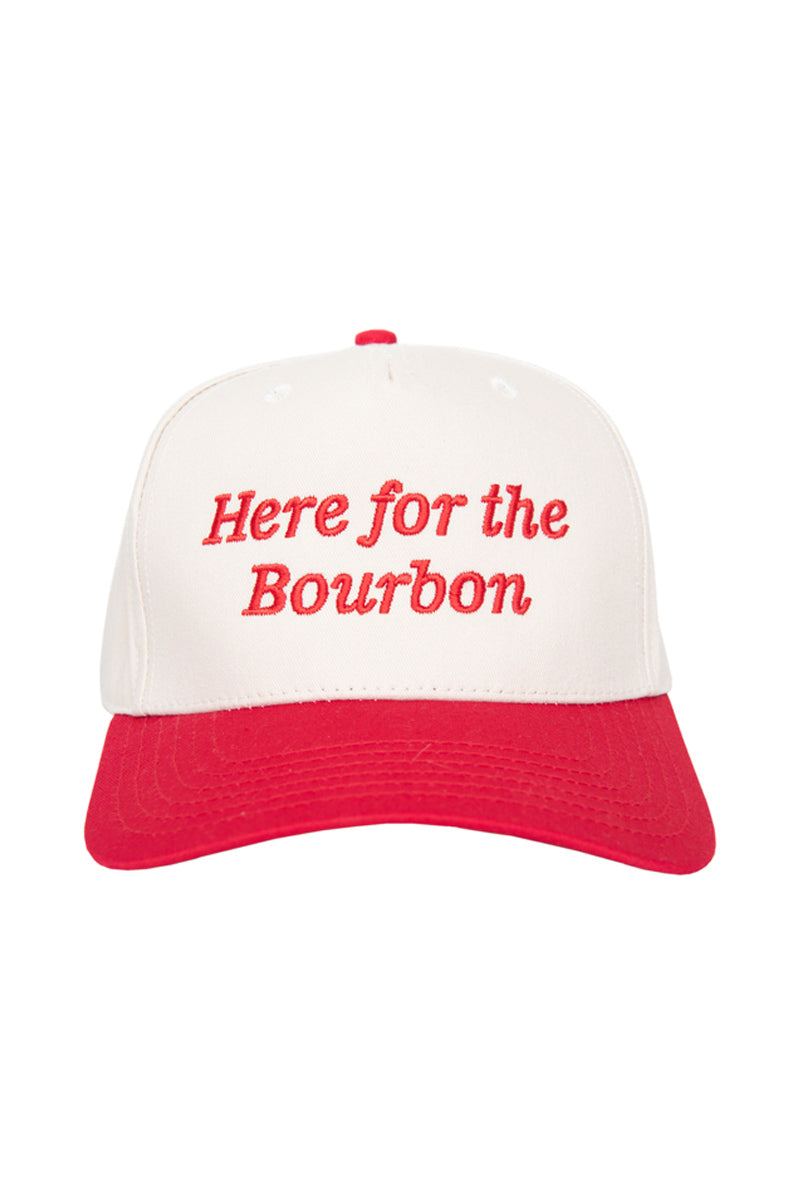 Here For The Bourbon Vintage Trucker Hat