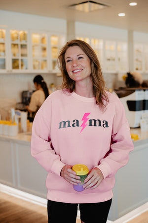 MAMA Lightening Printed Graphic Sweatshirt