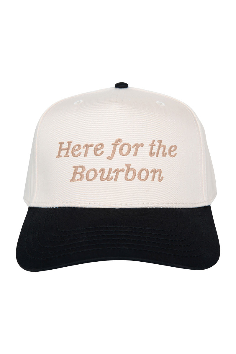 Here For The Bourbon Vintage Trucker Hat