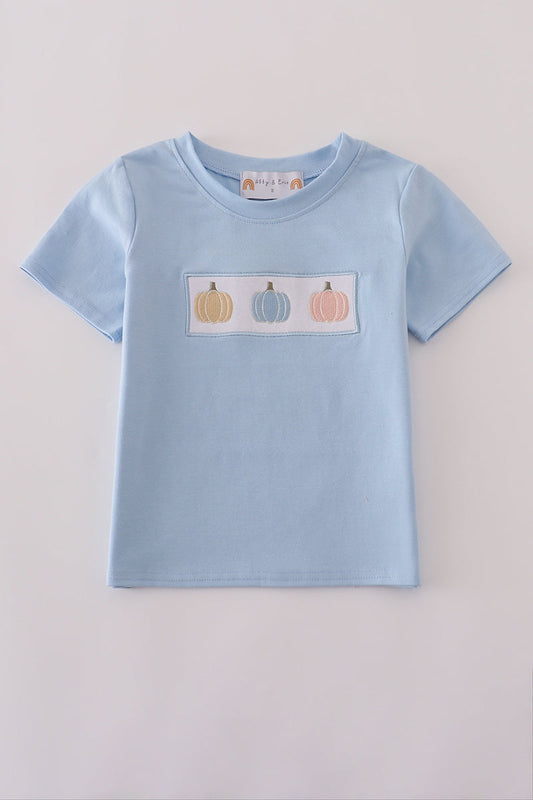 Blue embroidery top