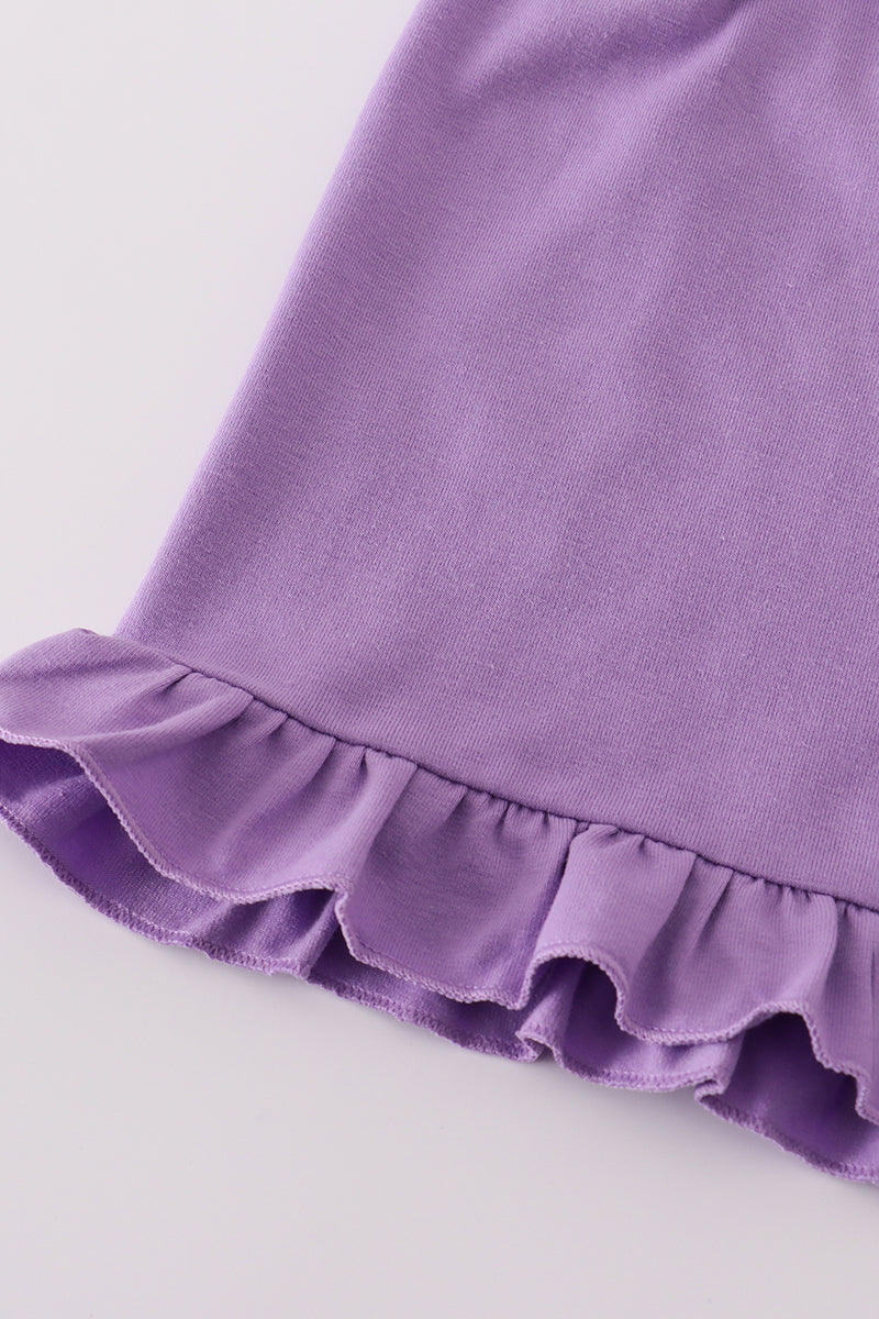 Mermaid lagoon embroidery shorts set