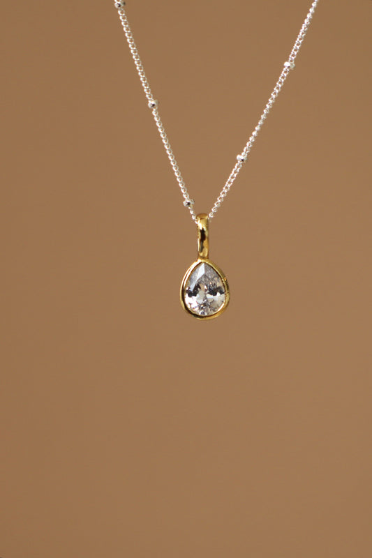 CZ TEARDROP NECKLACE