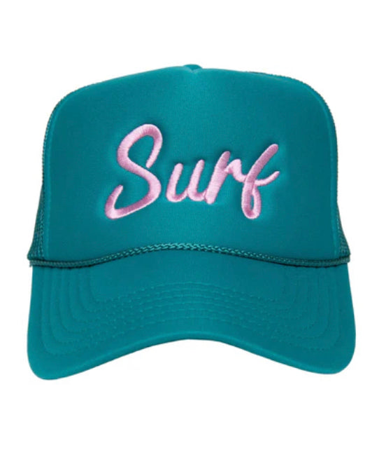 Surf Cursive Foam Trucker Hat