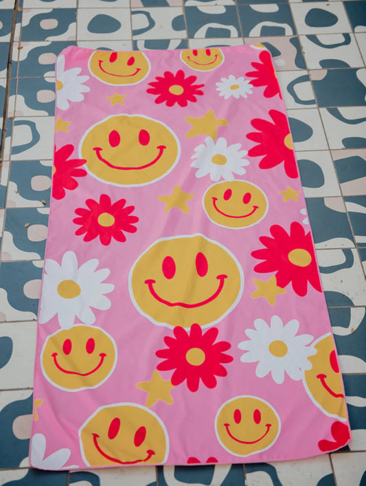 Smiles & Flowers Quick Dry Towel