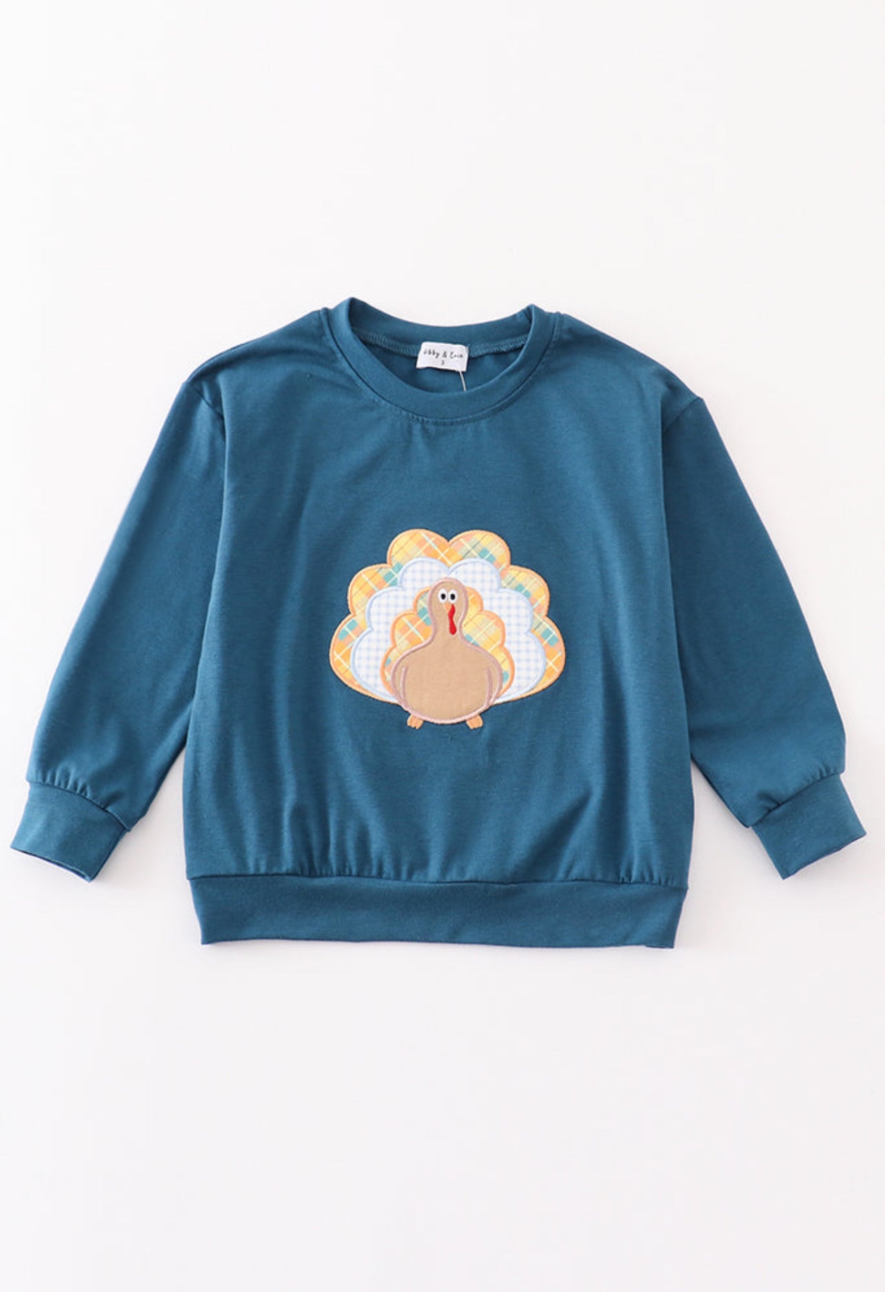 Navy Appliqué Thanksgiving Turkey Boy’s Top