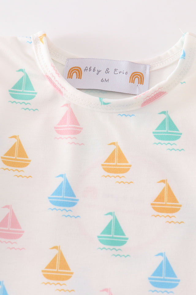 Pink Sailboat Girls Set