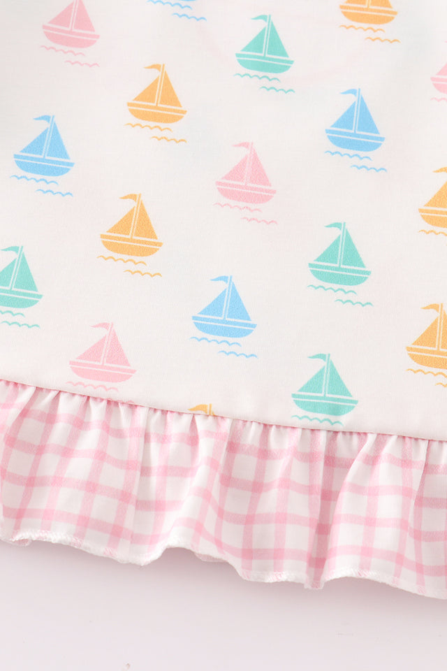 Pink Sailboat Girls Set