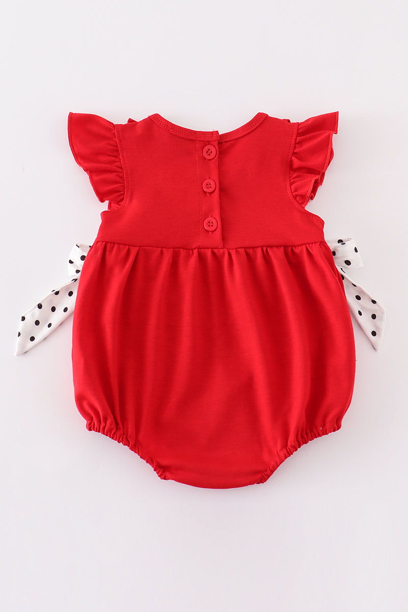 Red go dawgs embroidery girl bubble