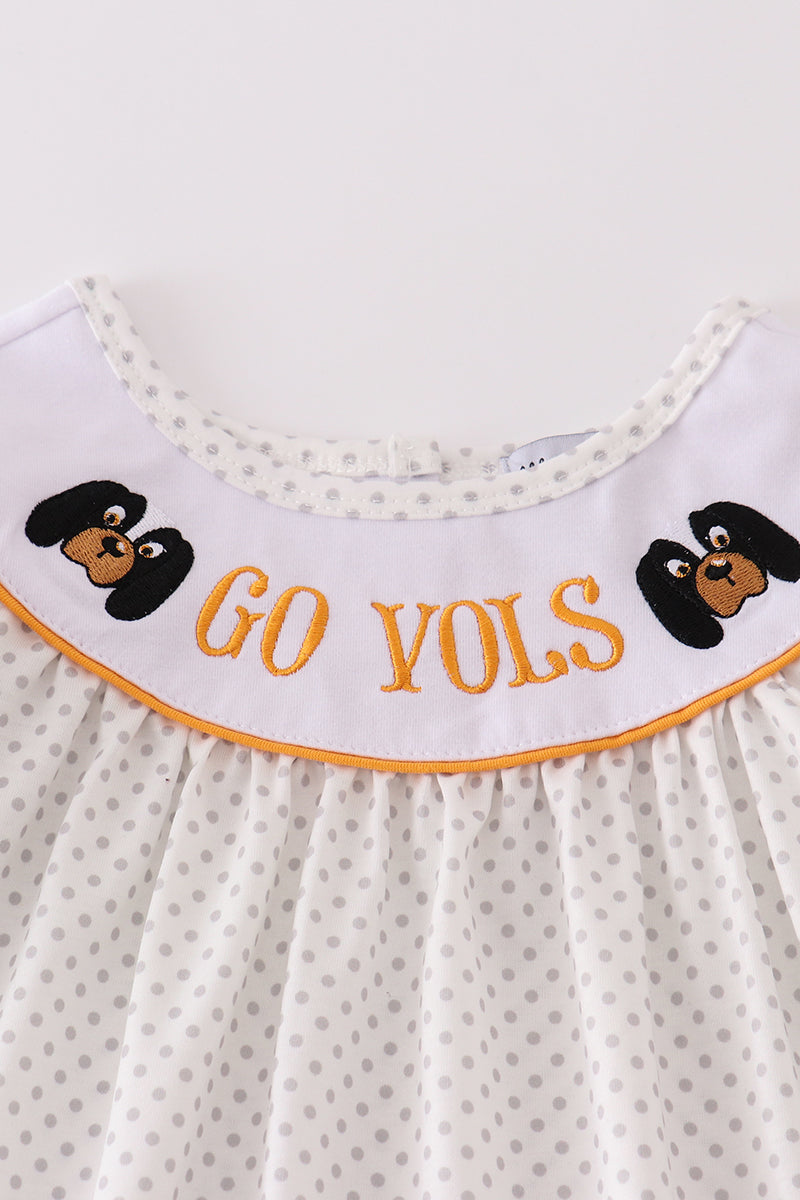 Orange go vols embroidery girl set
