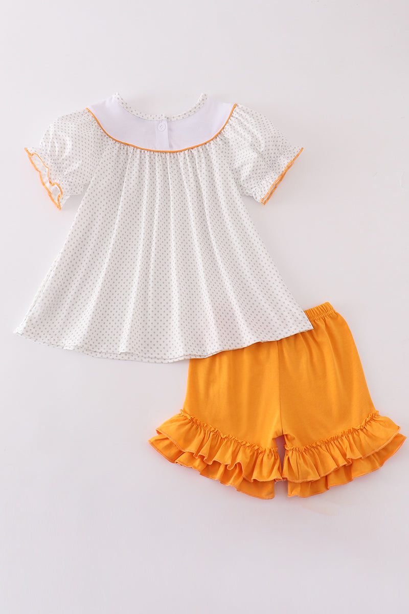 Orange go vols embroidery girl set