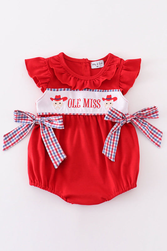 Red ole miss embroidery girl bubble