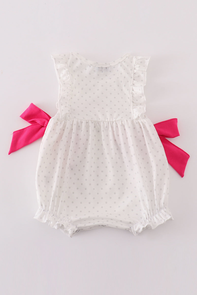 Pink make up embroidery girl bubble