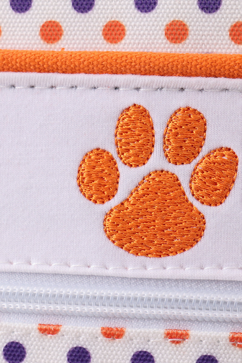 Clemson university embroidery girl schoolbag