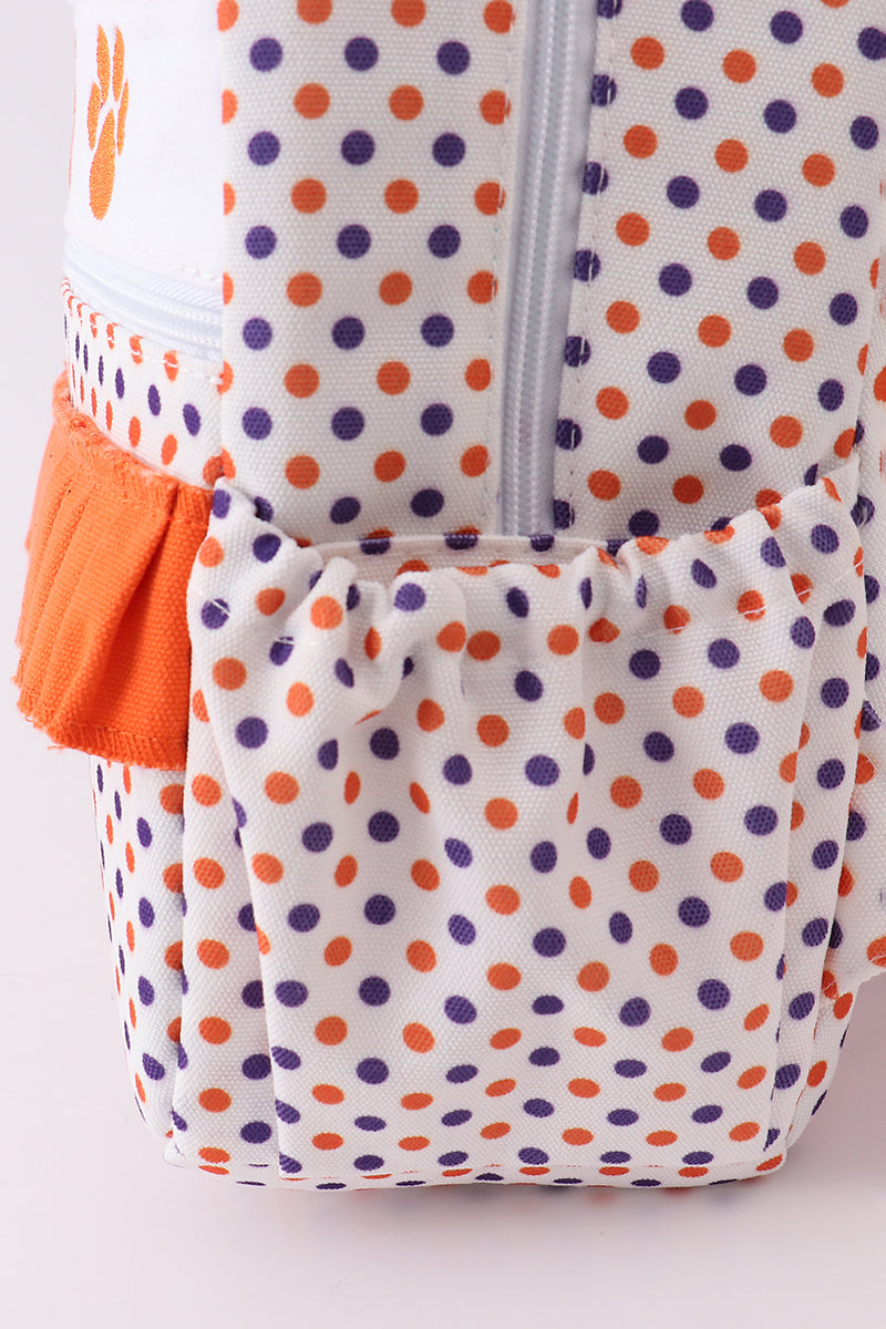 Clemson university embroidery girl schoolbag