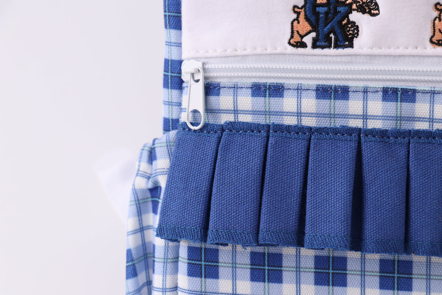 Blue kentucky wildcats embroider girl schoolbag