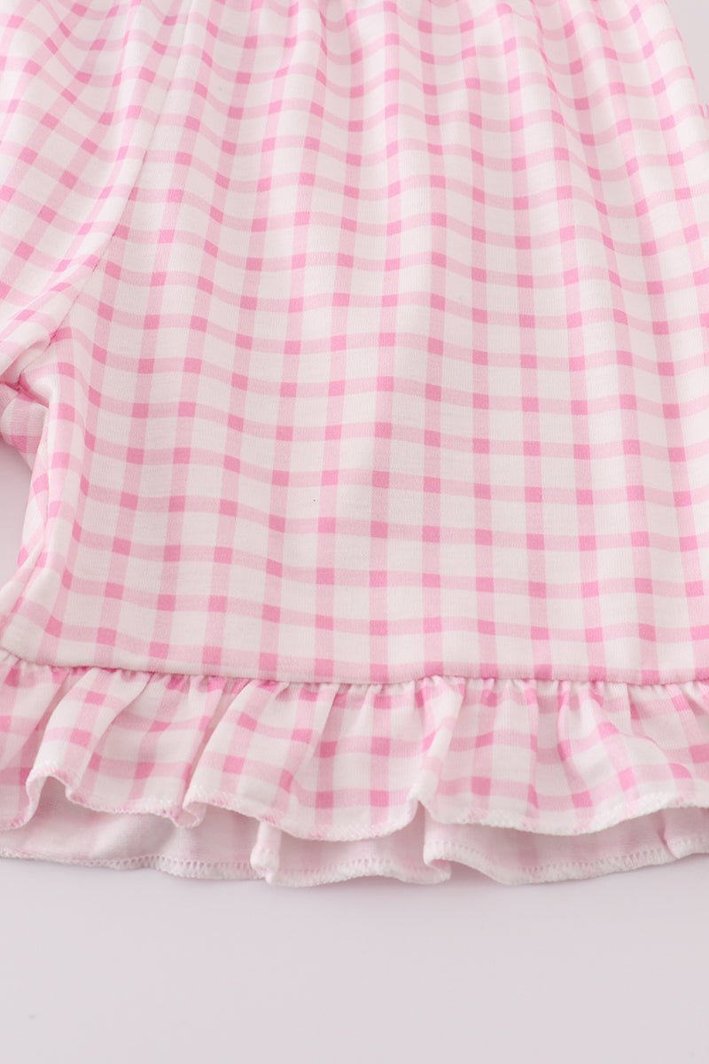 Mint pink floral print set