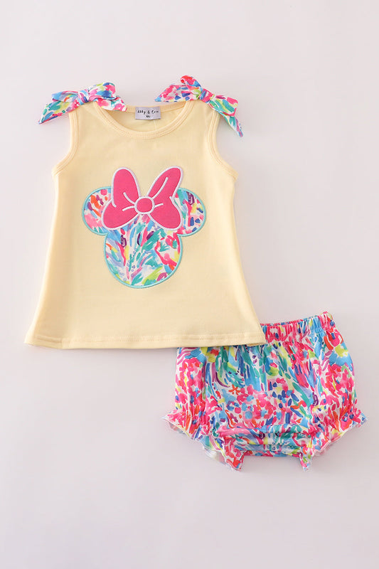 Yellow character carnival whirl bloomer set