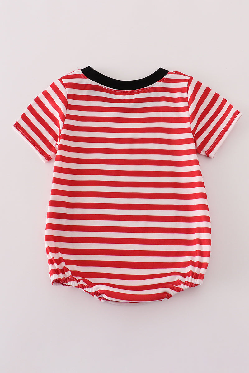 Red Georgia bulldog sequin stripe bubble