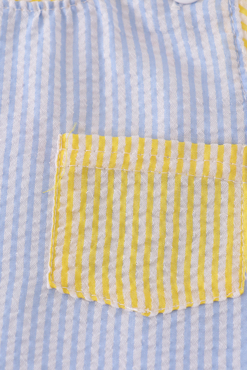 Multi seersucker stripe bubble