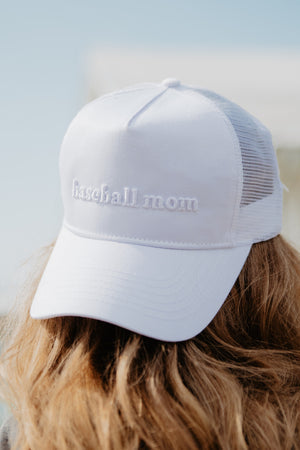 Baseball Mom 3D Embroidered Trucker Hat