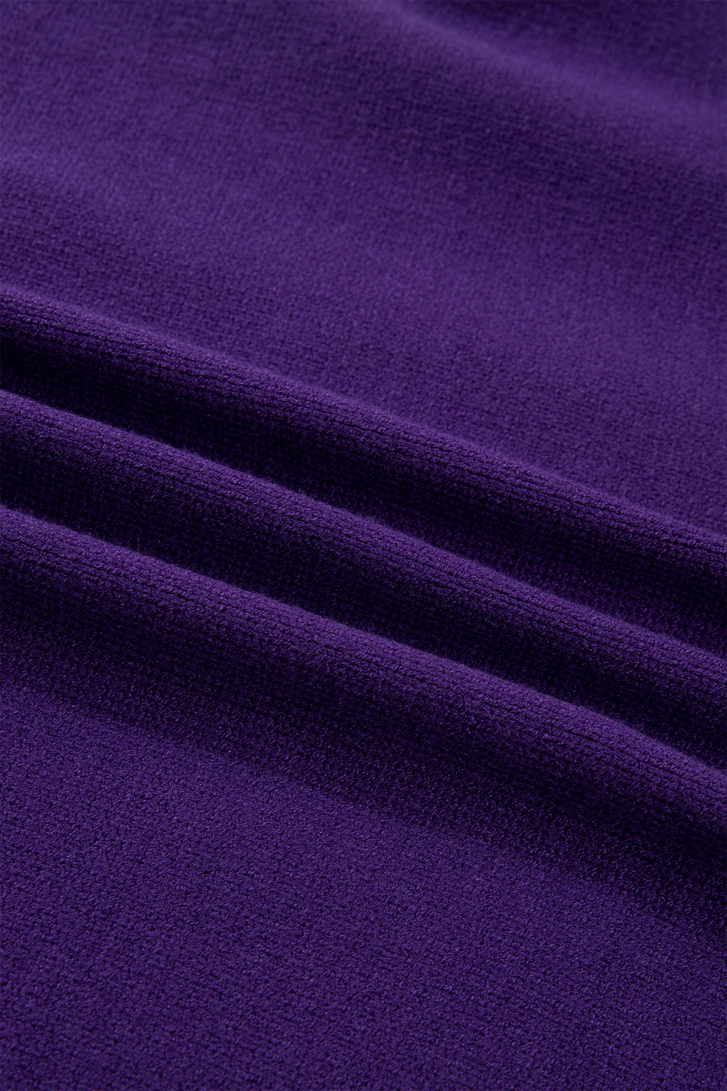 Tillandsia Purple Colorblock Patchwork Fuzzy Mardi Gras Graphic Sweater