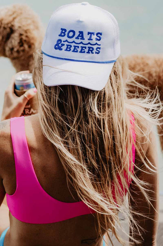 Boats & Beers Trucker Hat With Rope