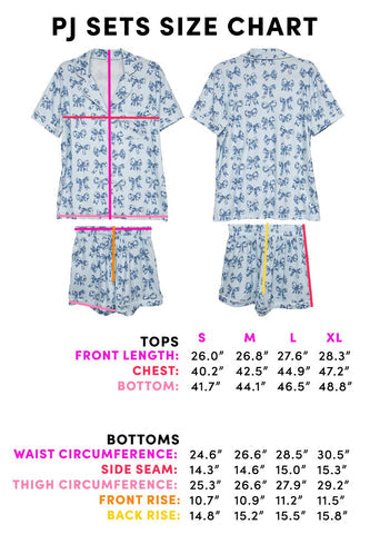 Spring Flowers Pajama Shorts Set
