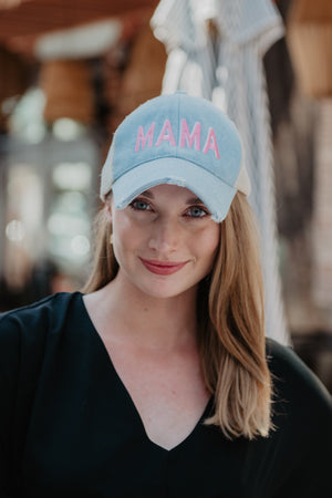 MAMA Denim Trucker Hat